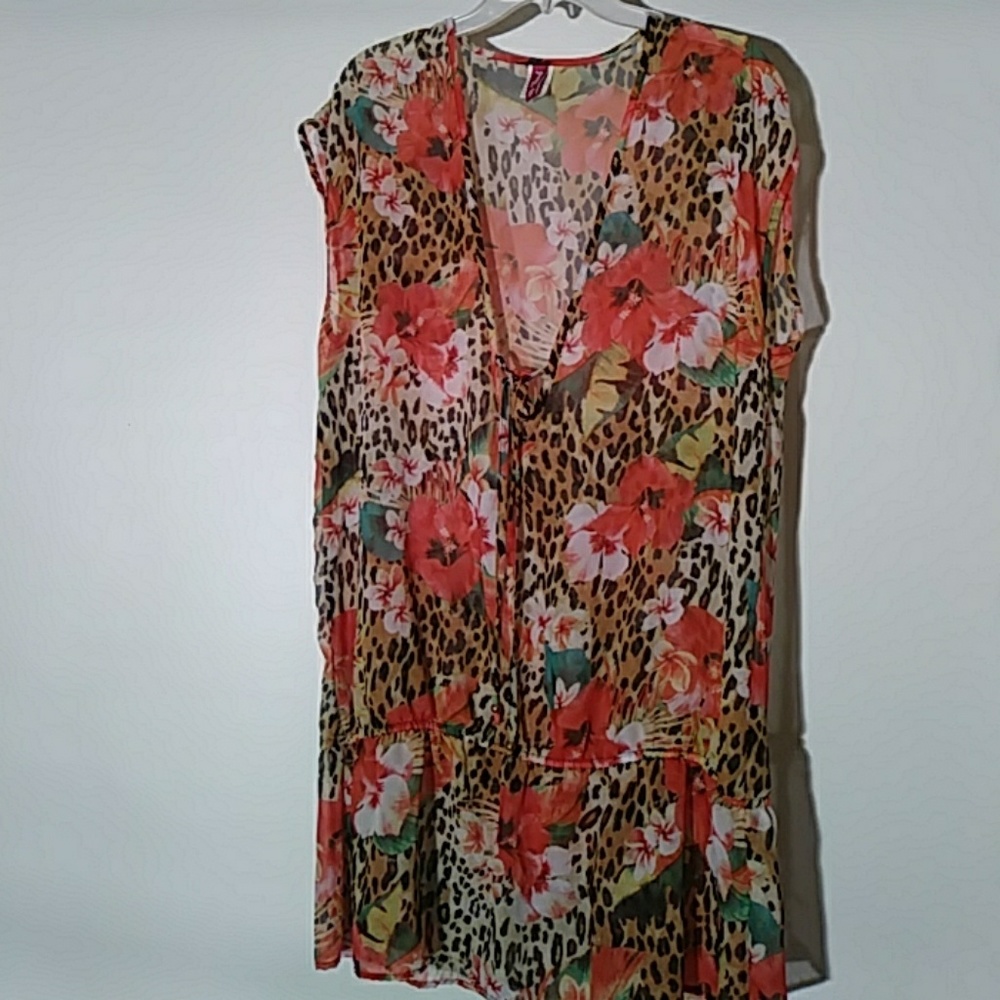 Guess sheer trendy tunic/dress/cover up